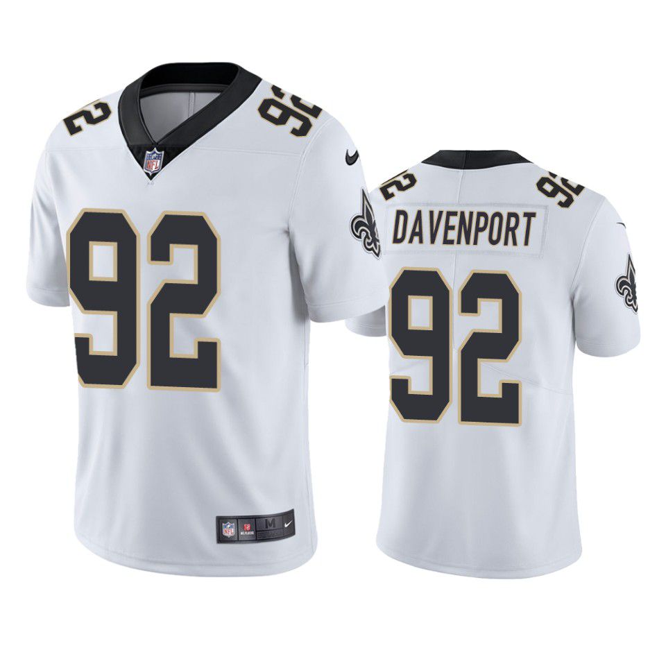 Men New Orleans Saints #92 Marcus Davenport Nike White Limited NFL Jersey->new orleans saints->NFL Jersey